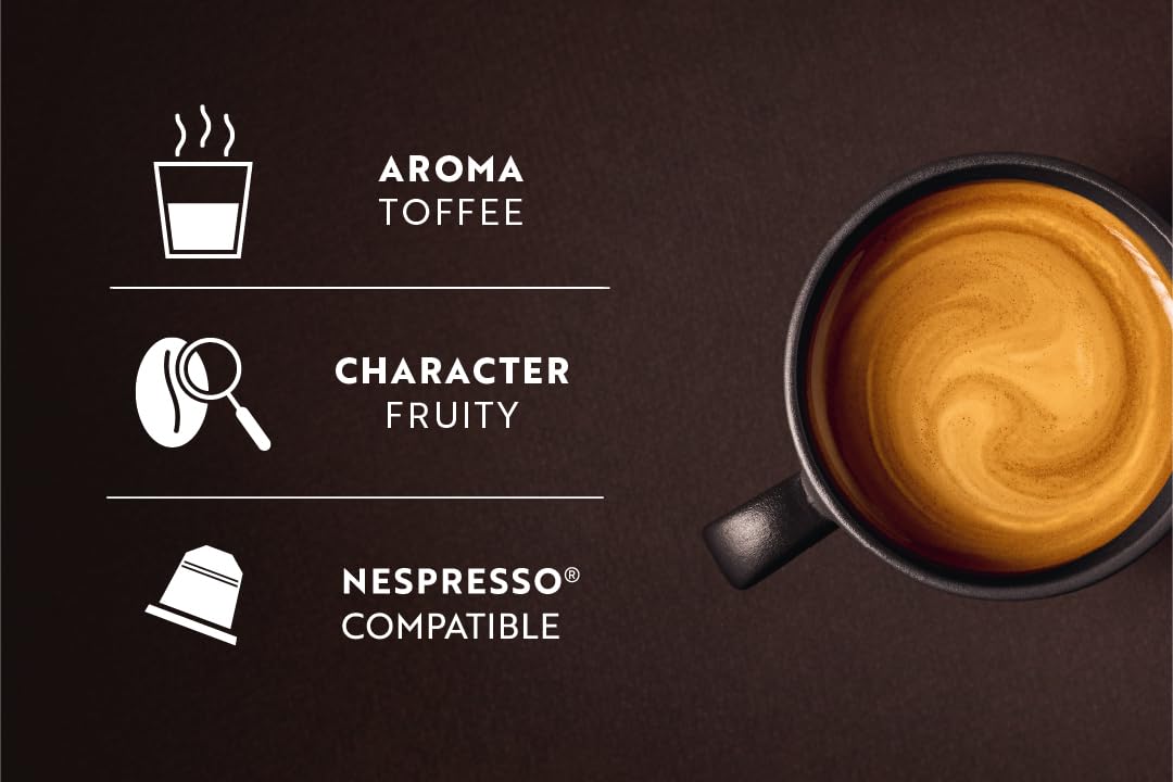 Detalle de Café Royal Espresso – Nespresso-kompatible Kaffeekapseln, 36 Stk, 100 % Arabica, fruchtig, mittlere Röstung, Intensität 6/12