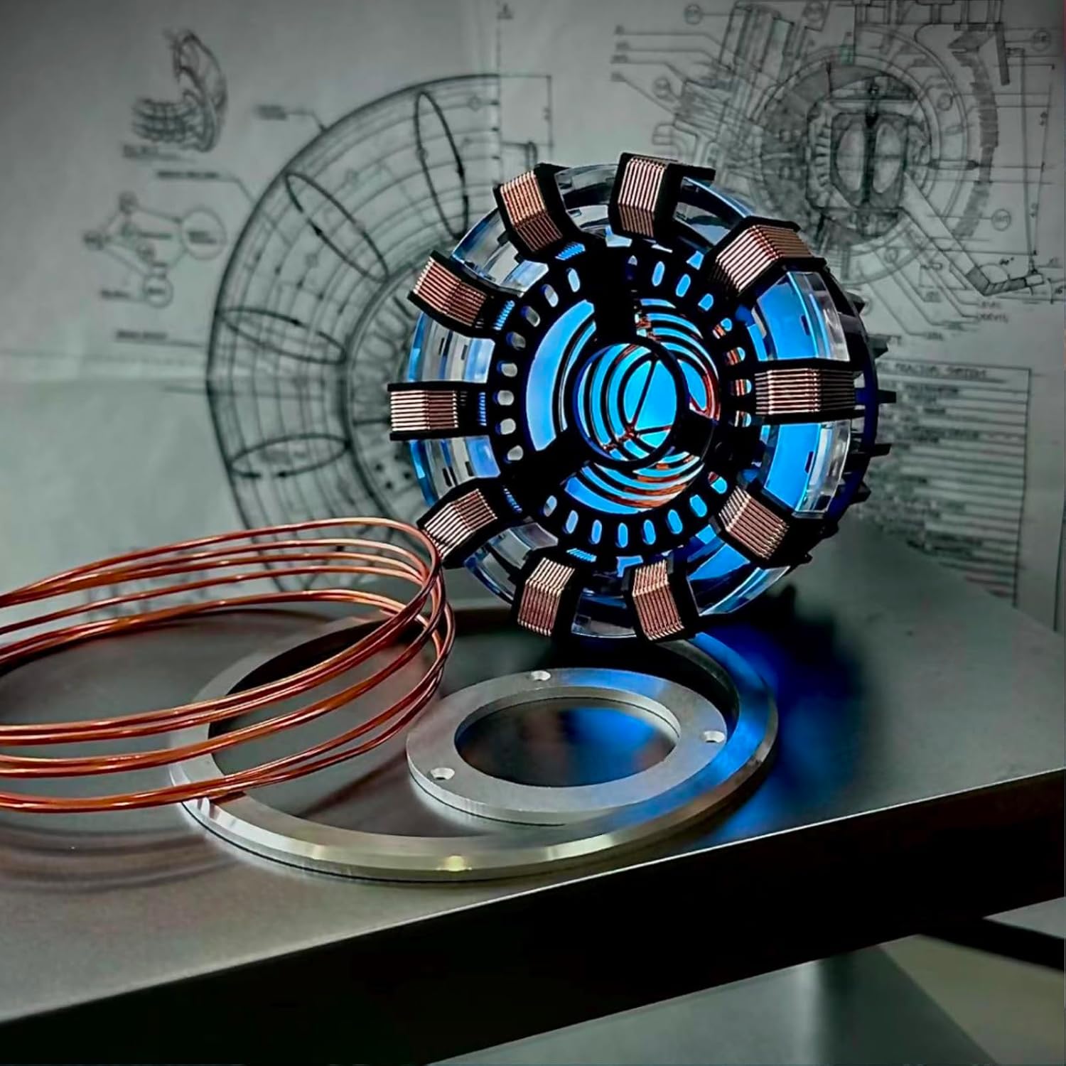 Detalle 2 de Moonacy MK01 Arc Reactor Night Light, Rechargeable Multicolor Desk Lamp