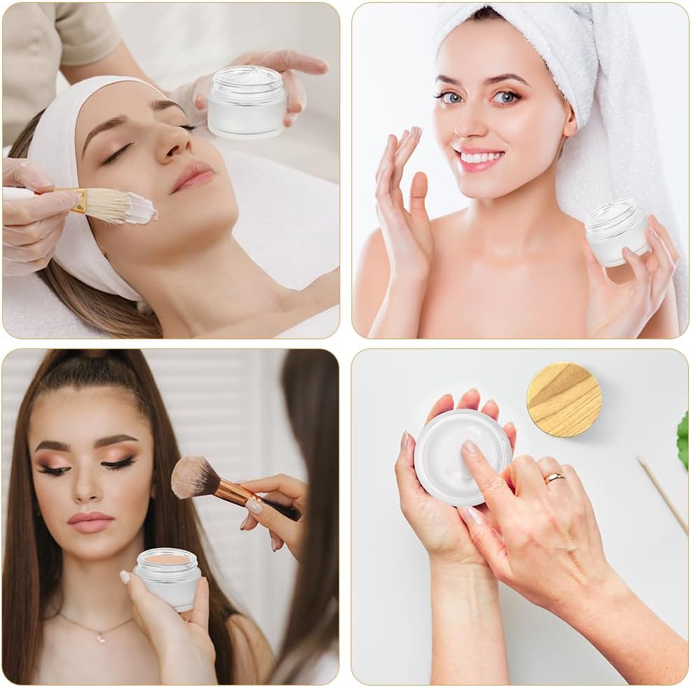 Thumbnail 6 de HOTUT Pot de Crème Vide en Verre – Lot de 6 pots 30 ml, verre amber et étanche pourCosmétiques en voyage