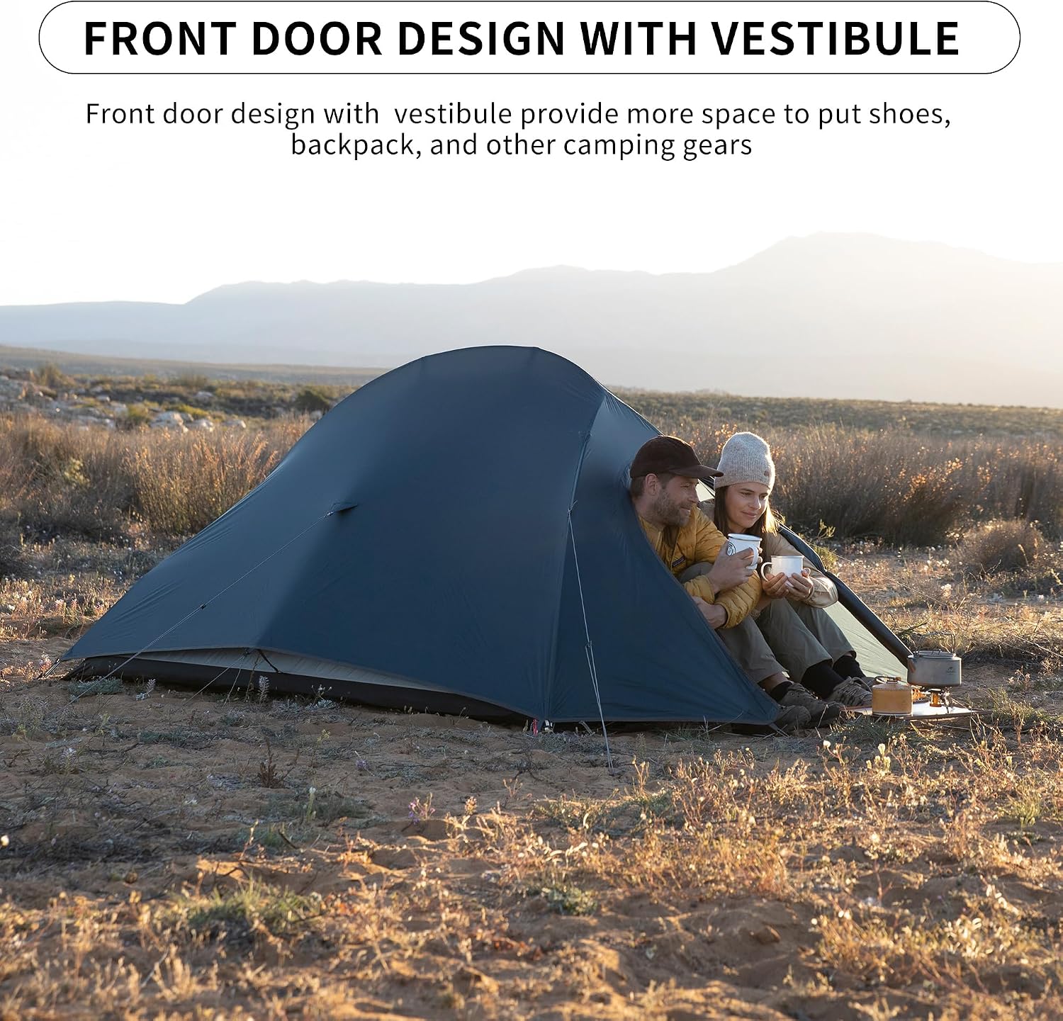 Detalle 2 de Naturehike Cloud Up Pro/Base/UL/EXT Zelt 2 Personen – Leichtes Kuppelzelt für Outdoor-Trekking
