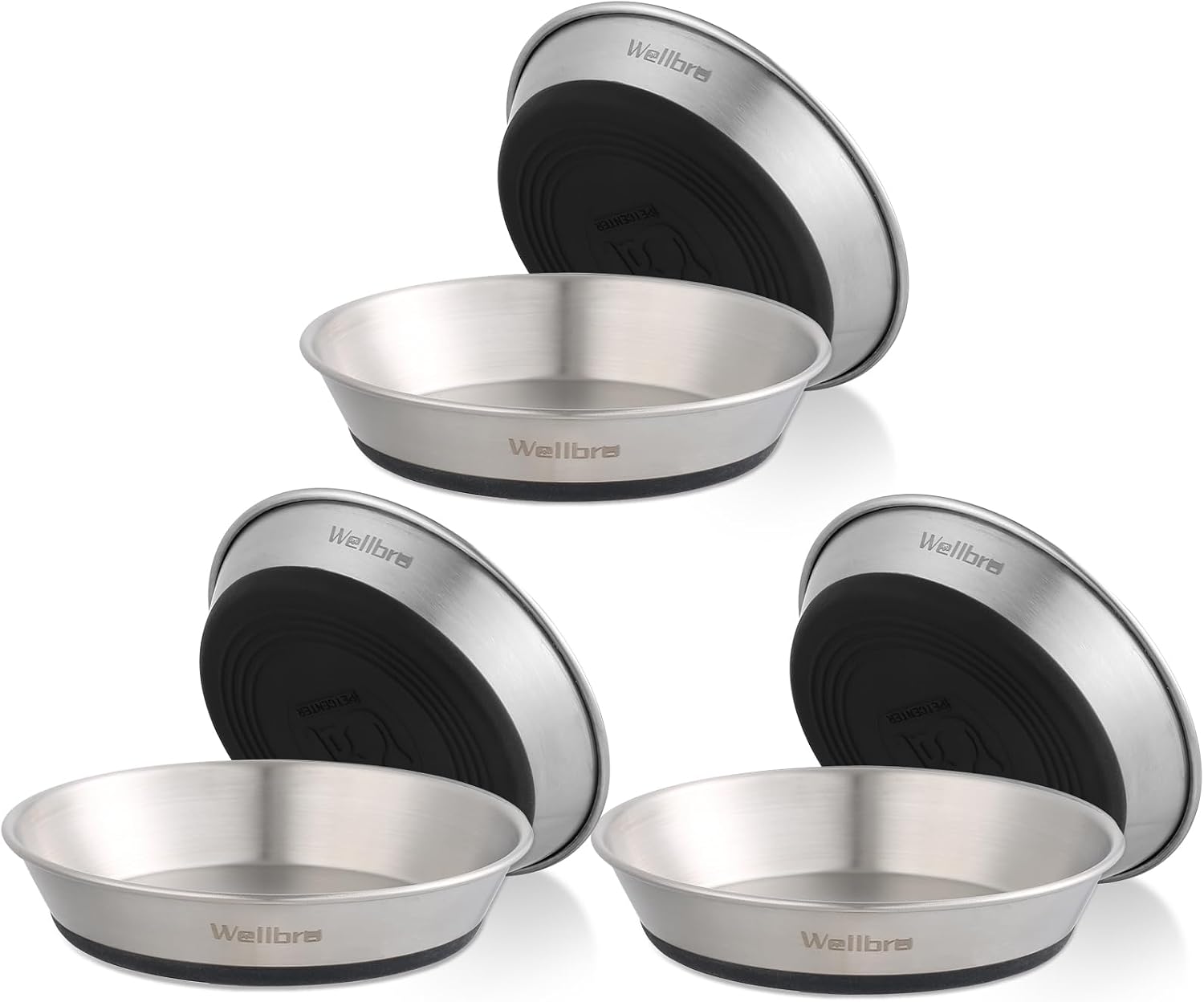 Thumbnail 6 de Wellbro 15 cm stainless steel cat bowls for food and water 🐱