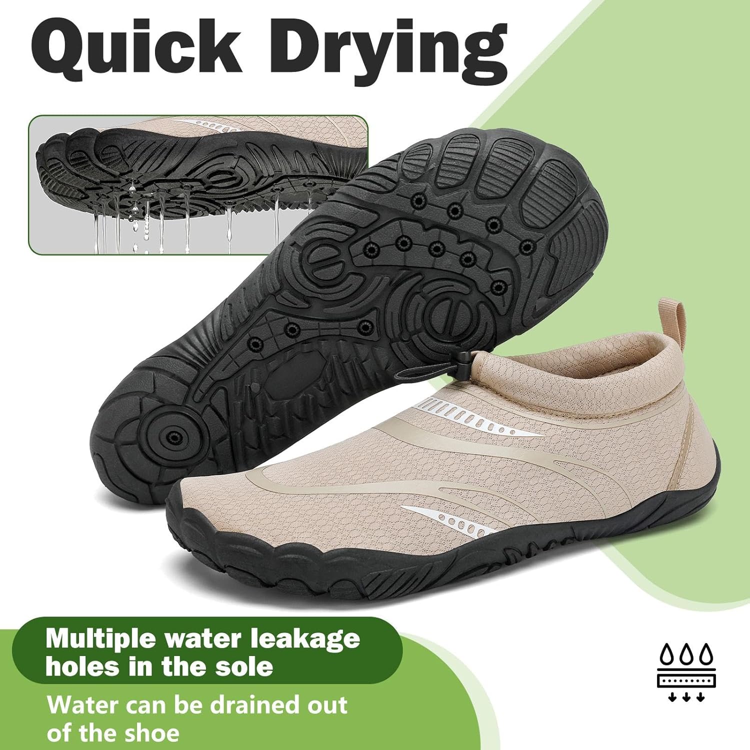 Thumbnail 5 de Mishansha Unisex Badeschuhe: leichte, atmungsaktive Barfußschuhe mit rutschfester Sohle (Gr. 36–46)