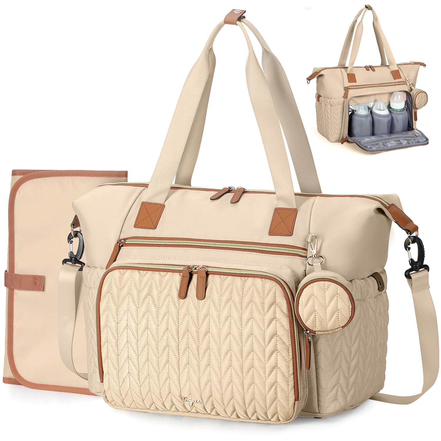 Thumbnail 6 de Tonyeee Wickeltasche mit Schnullertasche & Wickelunterlage – Multifunktions-Wickelrucksack für viele Reise-Wickelutensilien