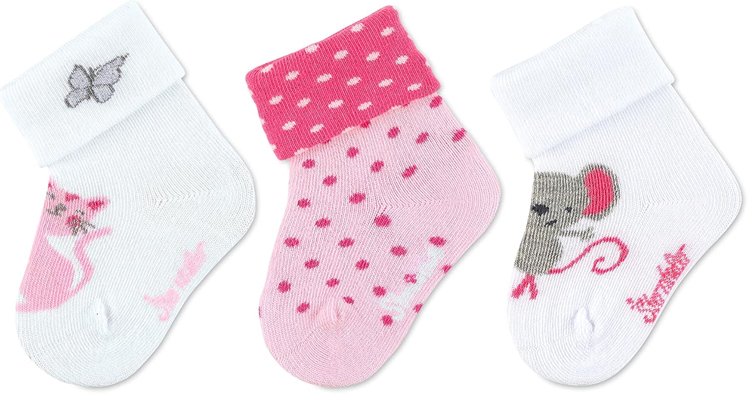 Thumbnail 4 de Sterntaler Mädchen Baby-Söckchen 3er-Pack Katze – kuschelig weich, formbeständig und haftender Halt