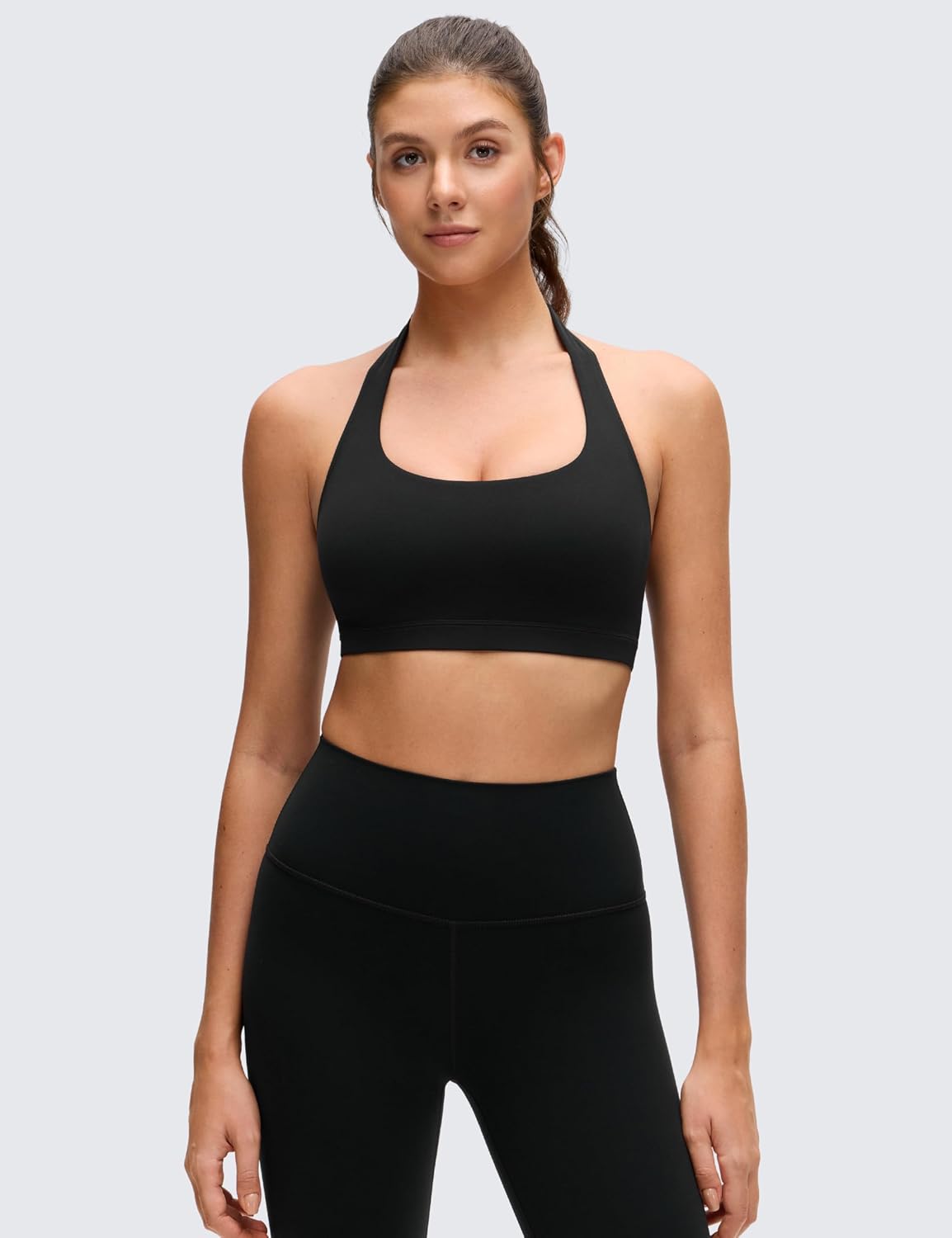 Detalle 2 de CRZ YOGA Donna Butterluxe Halter Sport Reggiseni Imbottiti Aperti Schiena – Top da yoga corto