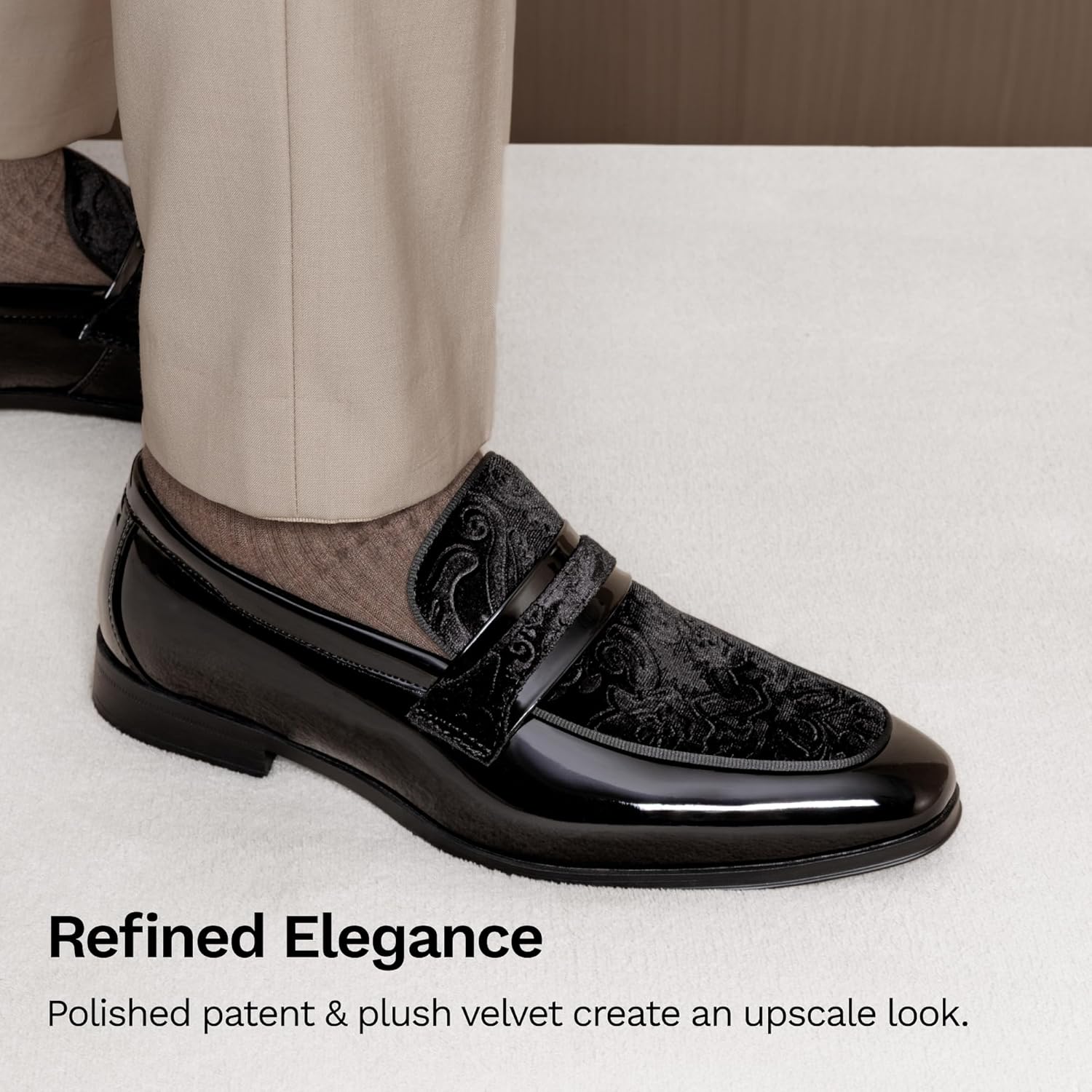 Thumbnail 5 de Bruno Marc Tuxedo Patent Loafers for Men