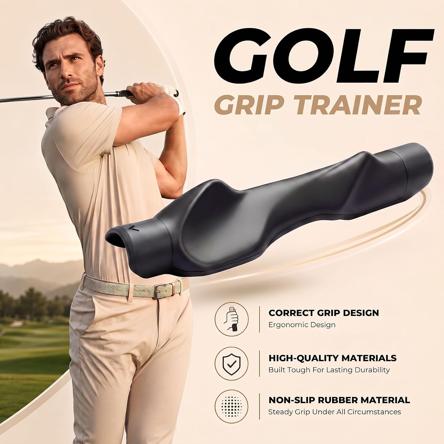 Detalle 2 de TOYEYE Golf Grip Trainer for Right-Handed Players, Standard Fit, Non-Slip Rubber