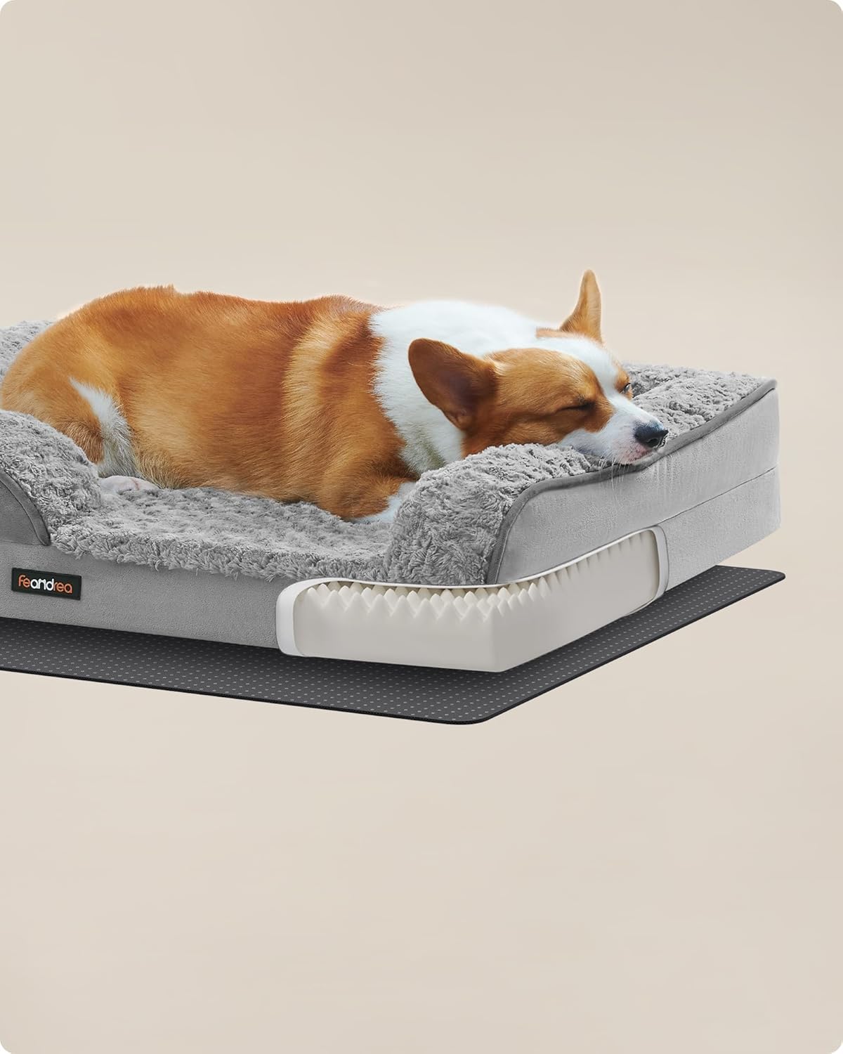 Thumbnail 5 de Feandrea Orthopedic Dog Bed for Large Dogs (Memory Foam) with Waterproof Liner, Dove Grey PGW252G01