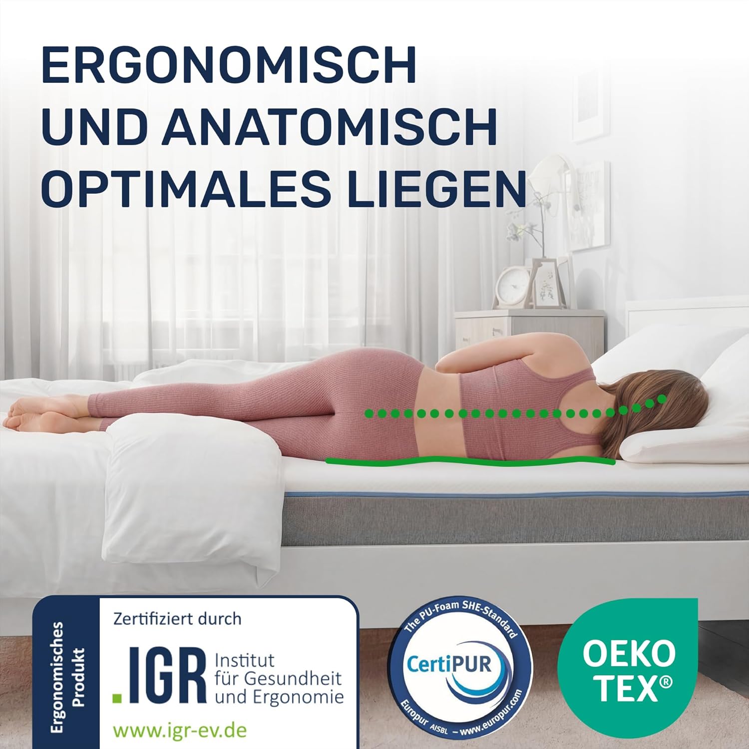 Thumbnail 6 de Dailydream Matratzen-Topper 120x200 cm (Memory Foam, 3,5 cm) Edition Pure „Model S“