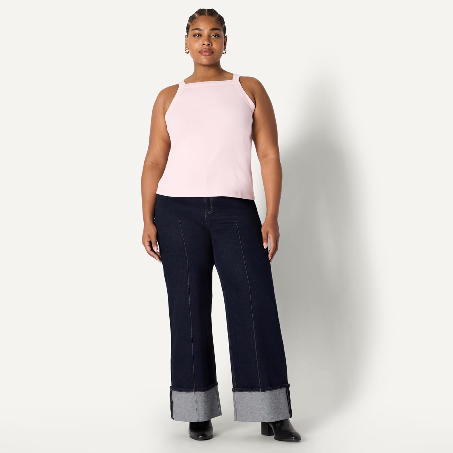 Thumbnail 6 de Amazon Essentials Damen Slim-Fit-T-Shirt mit hohem Kragen und elastischem Rippstrick
