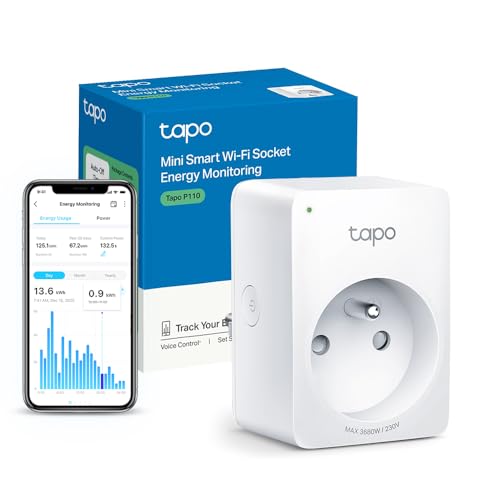 Detalle de Tapo Prise Connectée WiFi 16A Type E — Suivi de consommation et compatibilité Alexa/Google Home