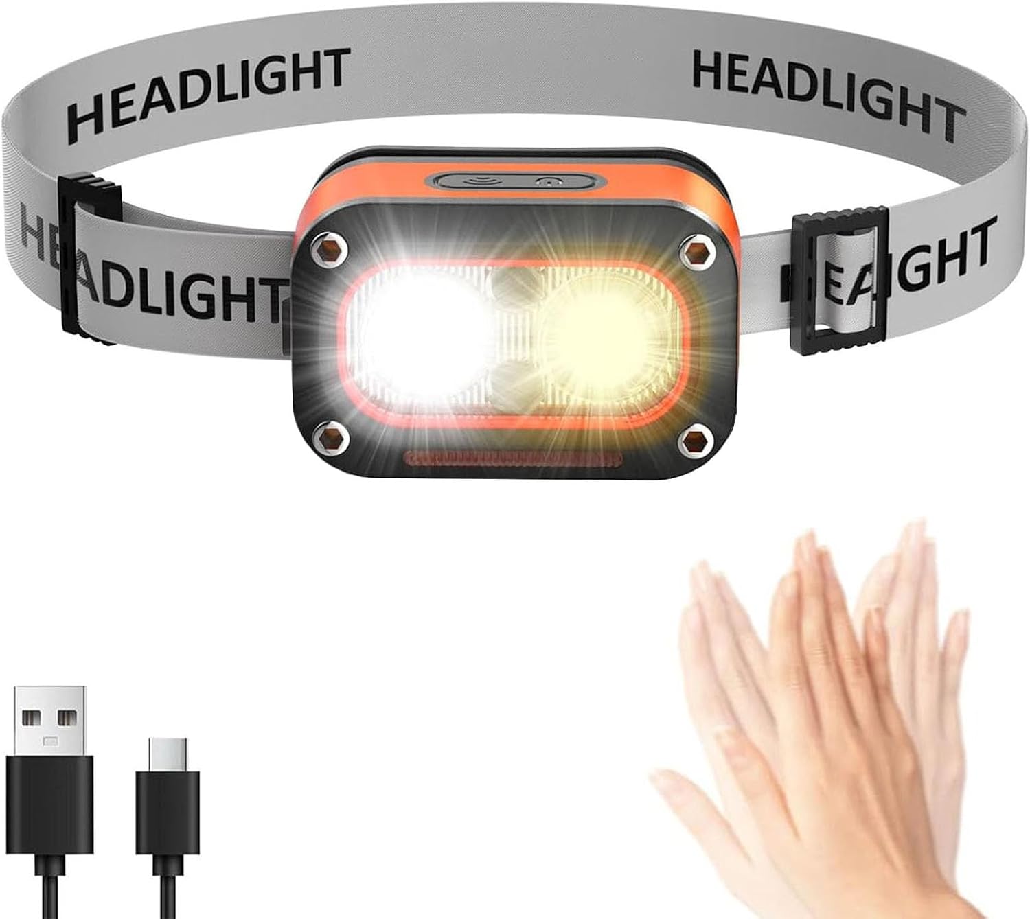 Detalle de Chasinglee Lampada frontale 3000 Lumen USB-C