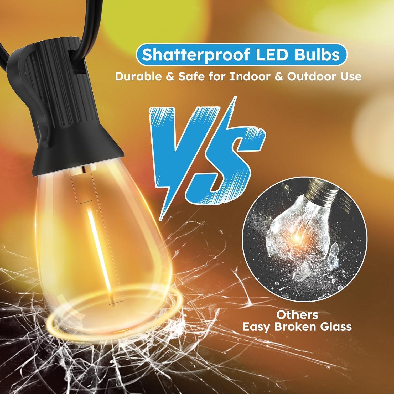 Detalle de GvvooHome Outdoor String Lights 200FT