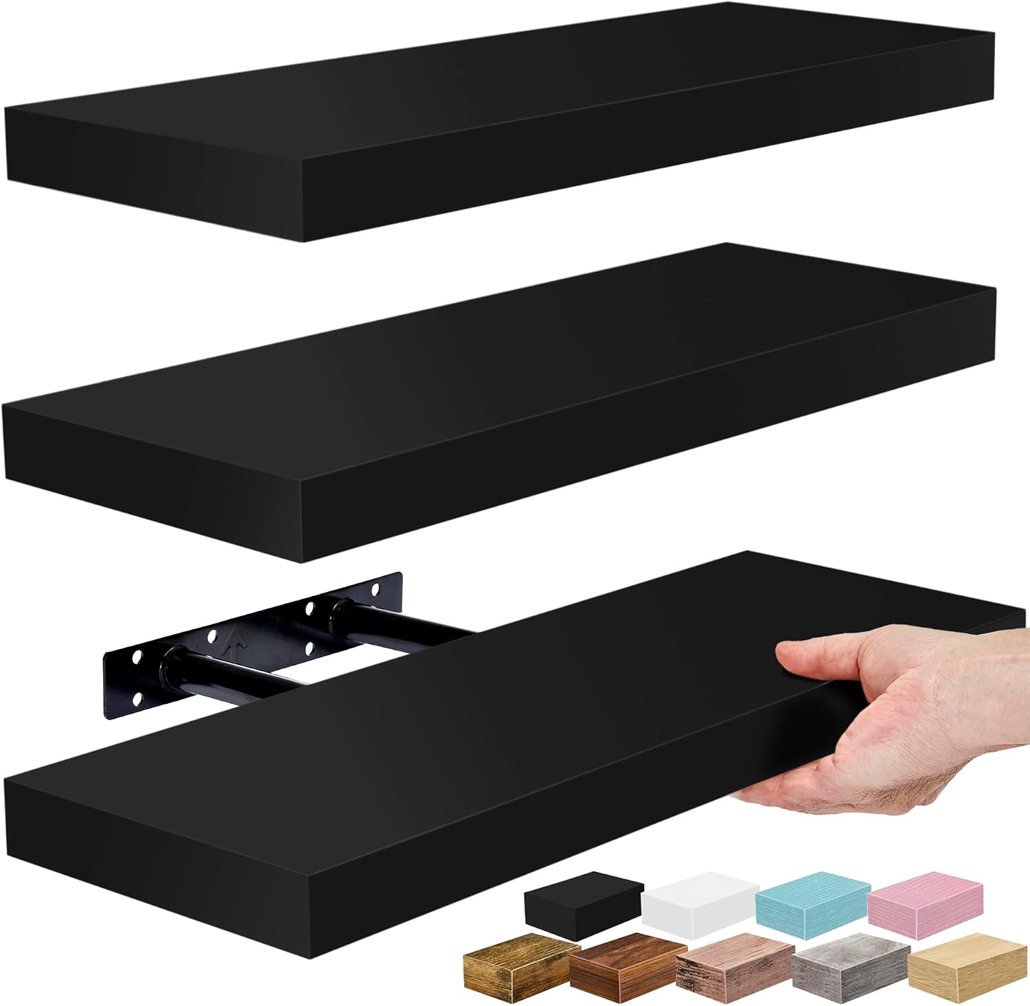 Detalle de Sorbus Floating Shelves Set of 3