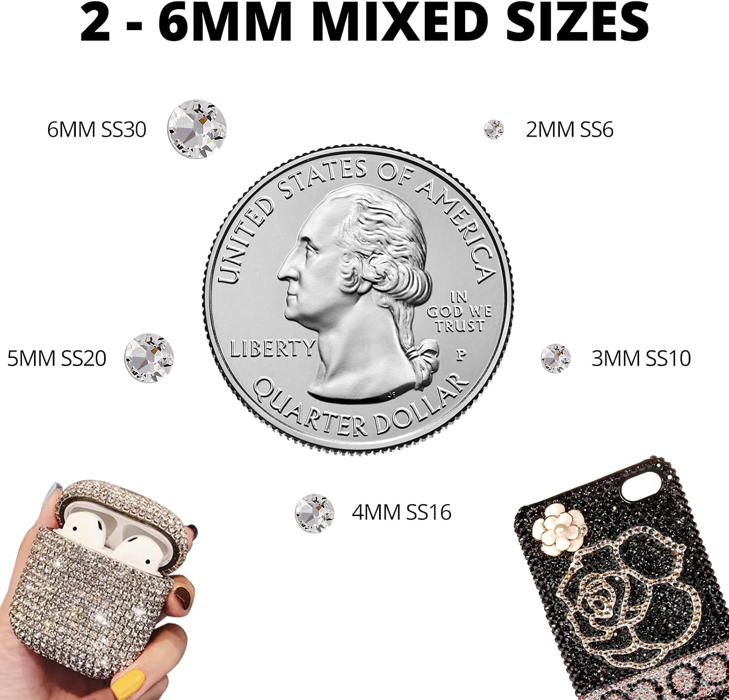 Detalle 2 de Flatback Rhinestone Craft Set, 13,000 Pieces