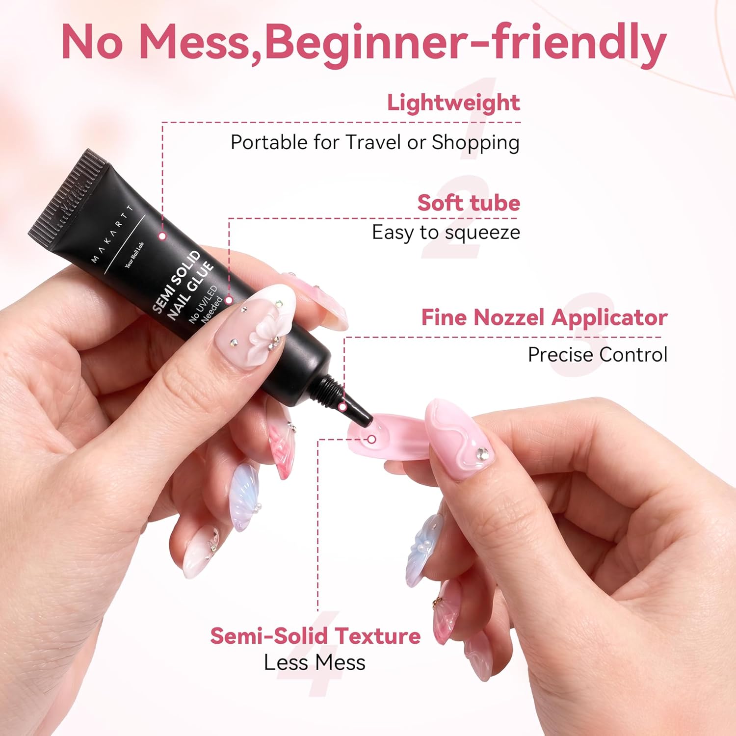 Thumbnail 5 de Makartt Nail Glue Extra Strong (HEMA-Free) – semi-solid air-dry press-on and nail tip glue, 10ml