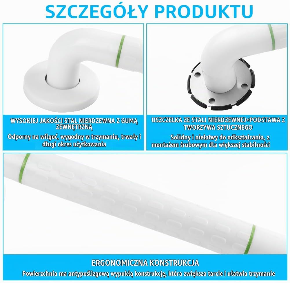 Detalle 2 de ACWOO U5-40CMBJYSFS240510-FBA – uchwyt łazienkowy 40 cm, antypoślizgowy
