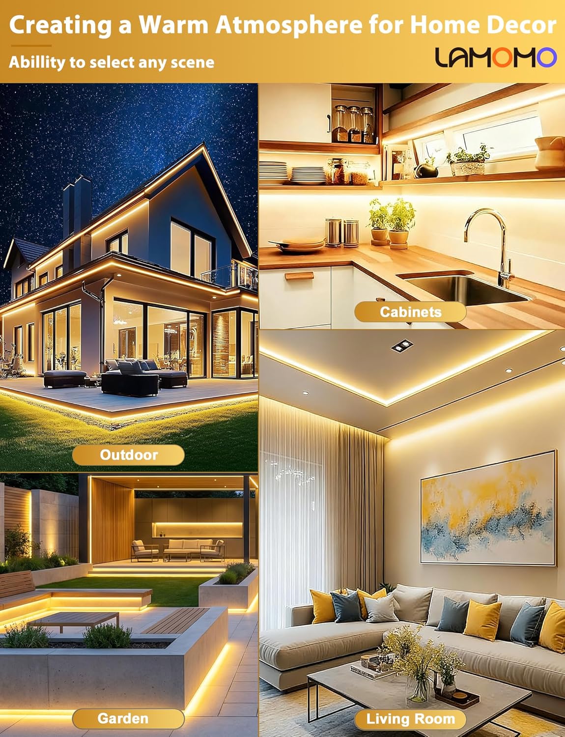 Thumbnail 6 de Lamomo COB LED Streifen 10M Warmweiss 3000K