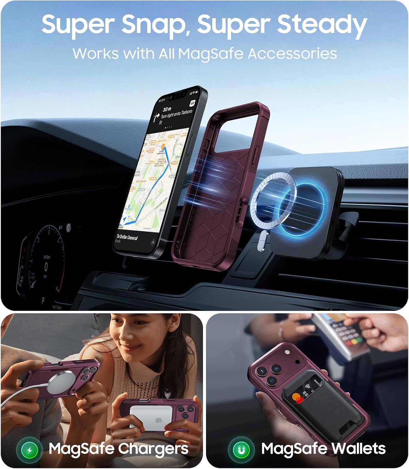 Thumbnail 5 de DEVISELOVE iPhone 18 Pro Max Case, Dual-Layer Rugged MagSafe Design