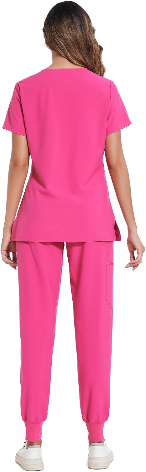 Thumbnail 1 de COZYFIT Women's Scrub Set with V-Neck Top, Jogger Pants and Stretch Fabric