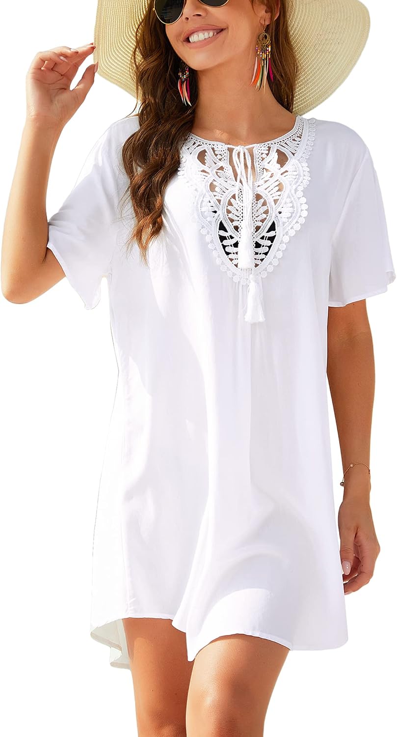 Detalle 2 de Ekouaer Beach Cover Up V-Neck S-XXL