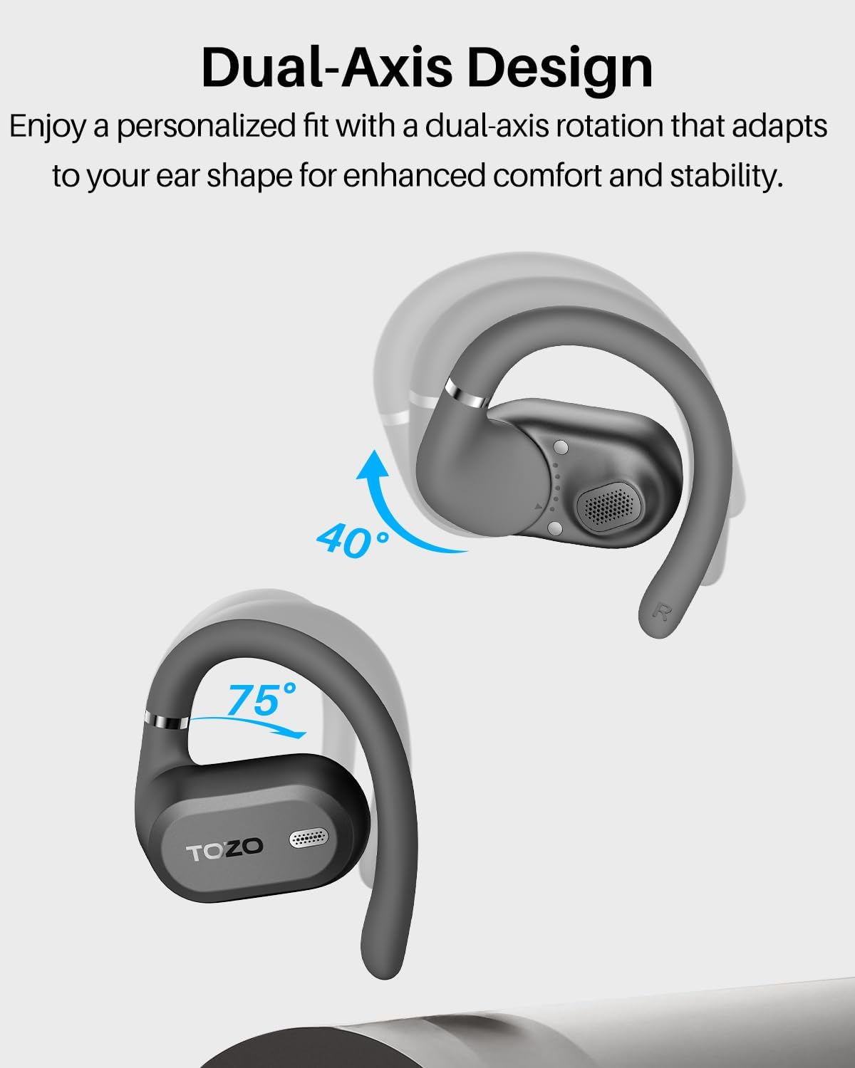 Thumbnail 4 de TOZO OpenWear Open-Ear Headphones 38h