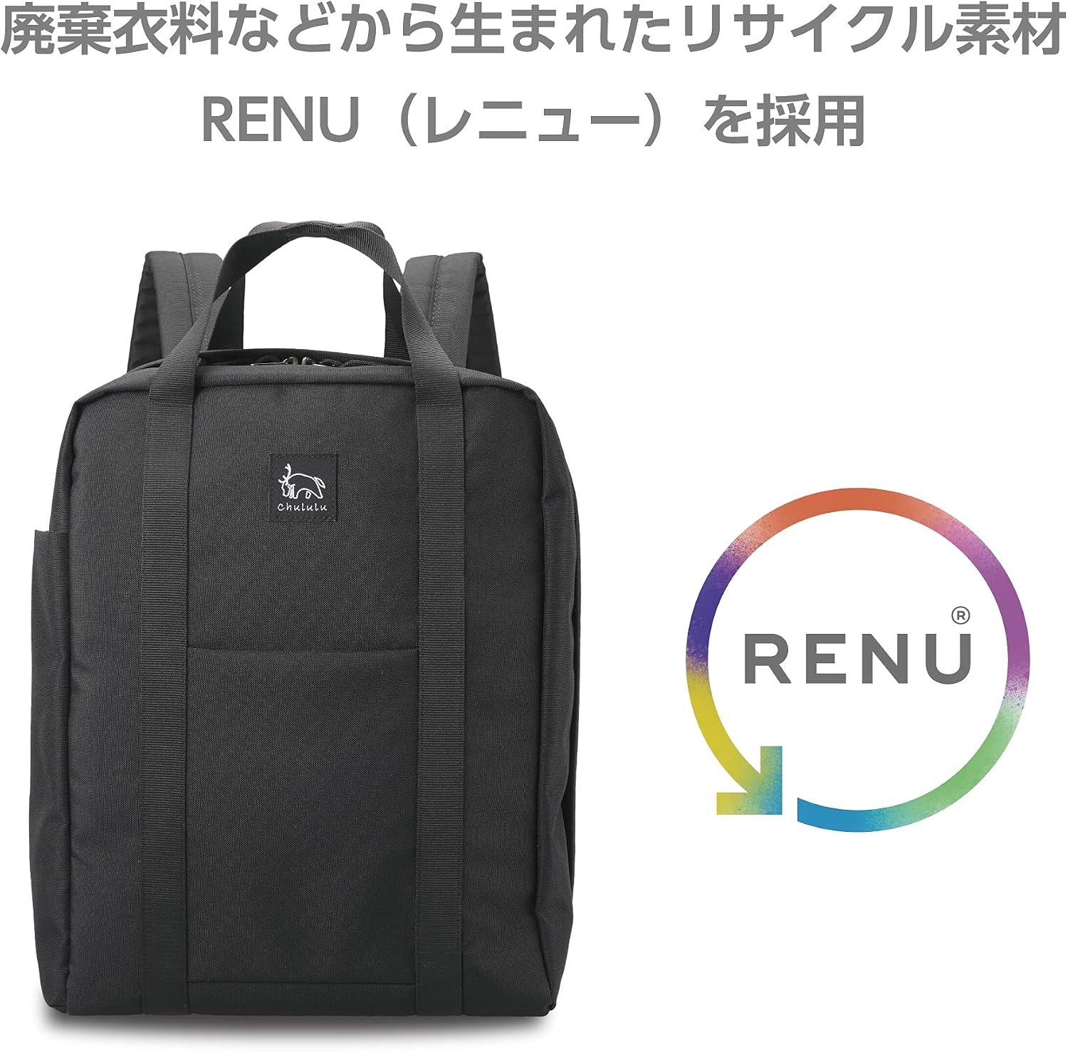 Detalle de HAKUBA Chululu レニュー デイパック M カメラ収納ケース付き・14インチクラスPC収納・ブラック