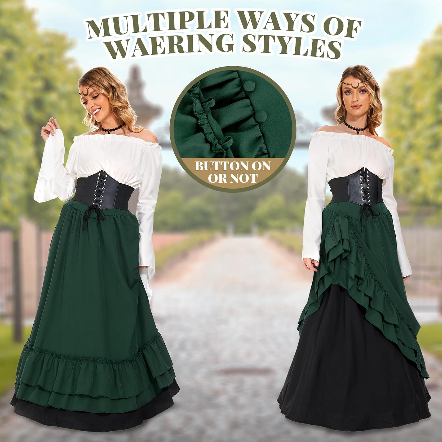 Thumbnail 4 de JONRRYIN Mittelalter Kleid XXL