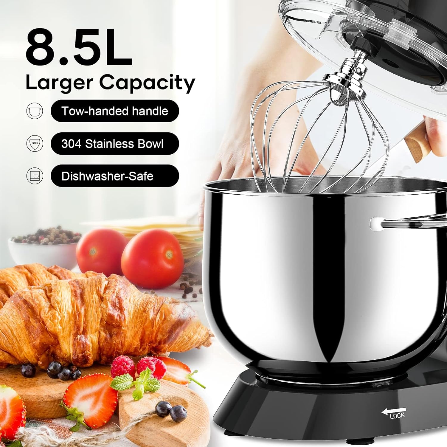 Thumbnail 4 de Vezzio Batidora Amasadora 8.5L 1500W Profesión y Repostería 🍰
