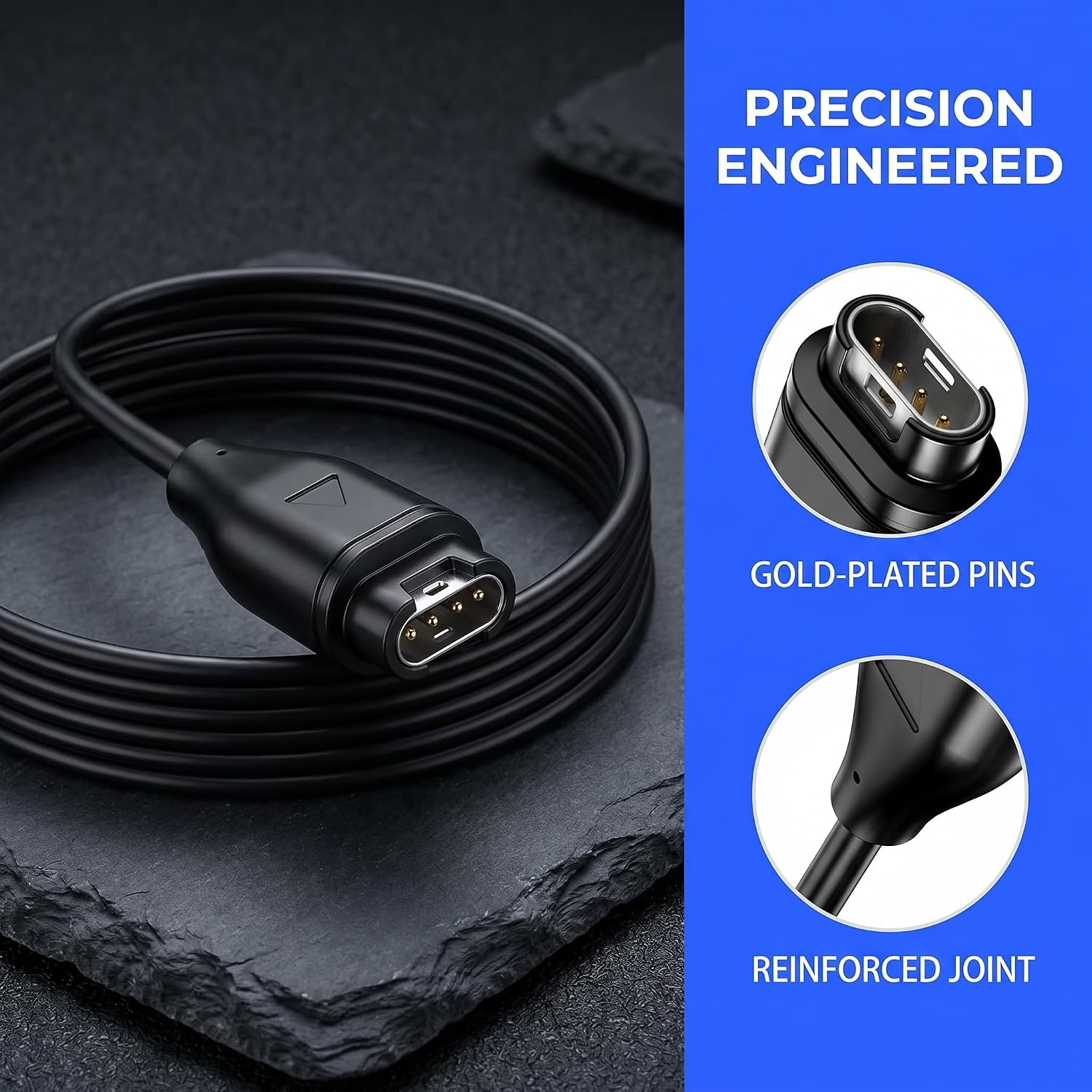 Thumbnail 1 de 2 Pack USB Charging Cables for Garmin Watches – Compatible with Fenix 7/6/5 Series, Forerunner, Venu, Vivoactive, Instinct and more