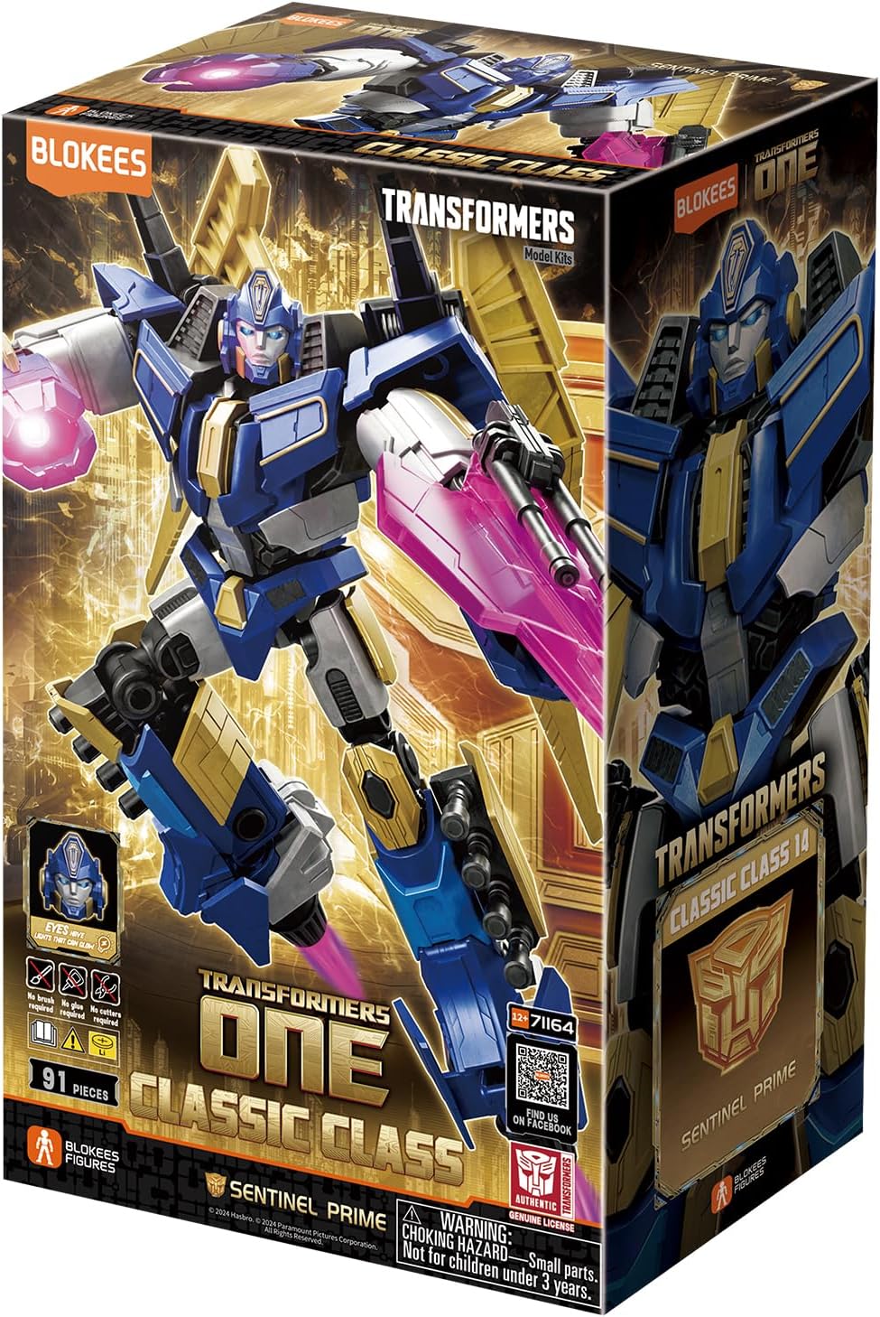 Detalle de BLOKEES Transformers Classic Class 14 Sentinel Prime collectible figure with light-up eyes
