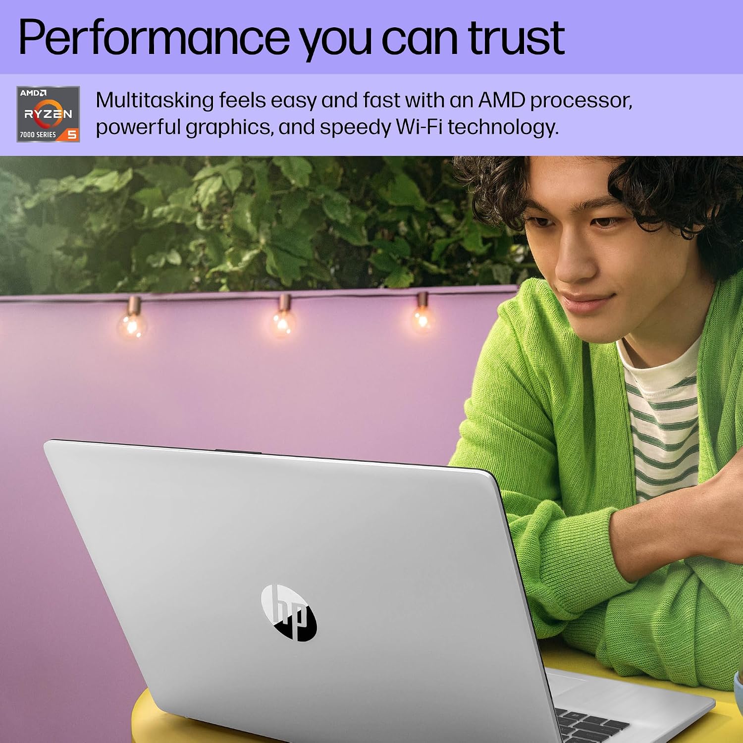 Detalle de HP 17.3-Inch Laptop with Ryzen 5 7430U