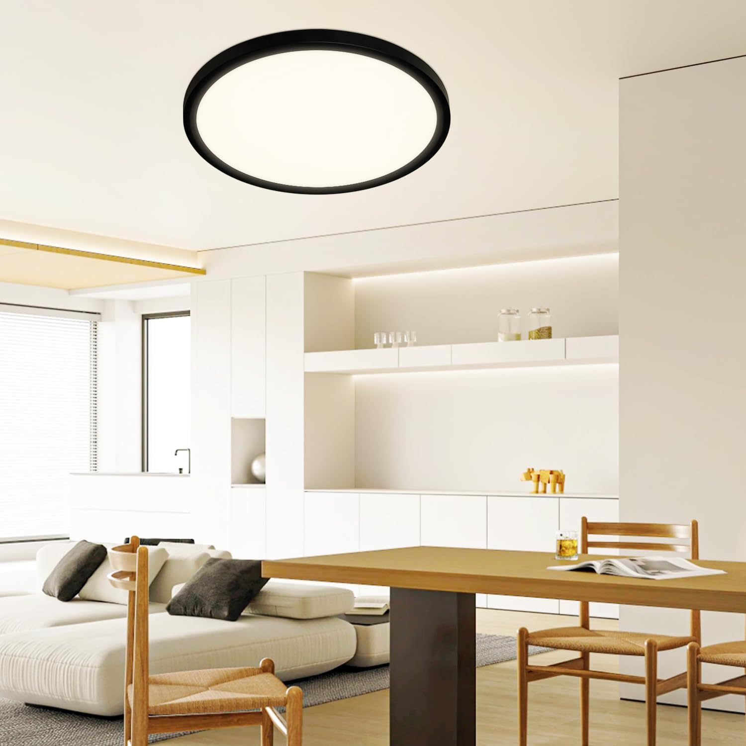 Thumbnail 6 de KIWIVIC LT0108-BMGT-T01 20-Inch Flush-Mount LED Ceiling Light, Dimmable