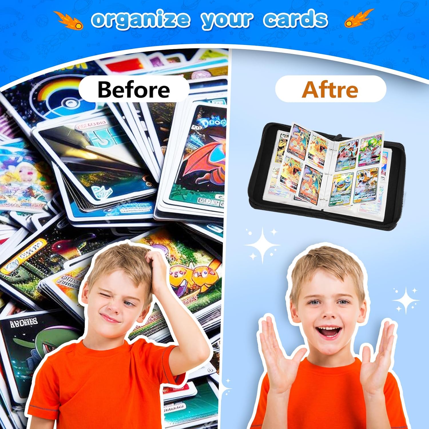 Thumbnail 3 de Sammelalbum Karten PU Leder 50 Seiten 400 Karten 📒