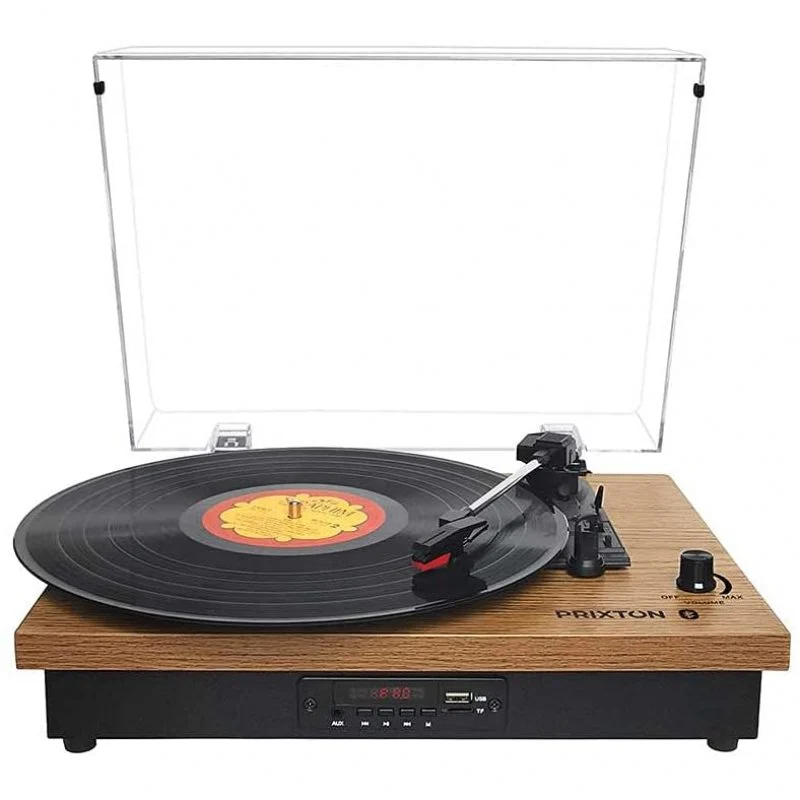 Detalle de Prixton Studio TS420 Tocadiscos Bluetooth Madera: retro y conectividad en un solo equipo