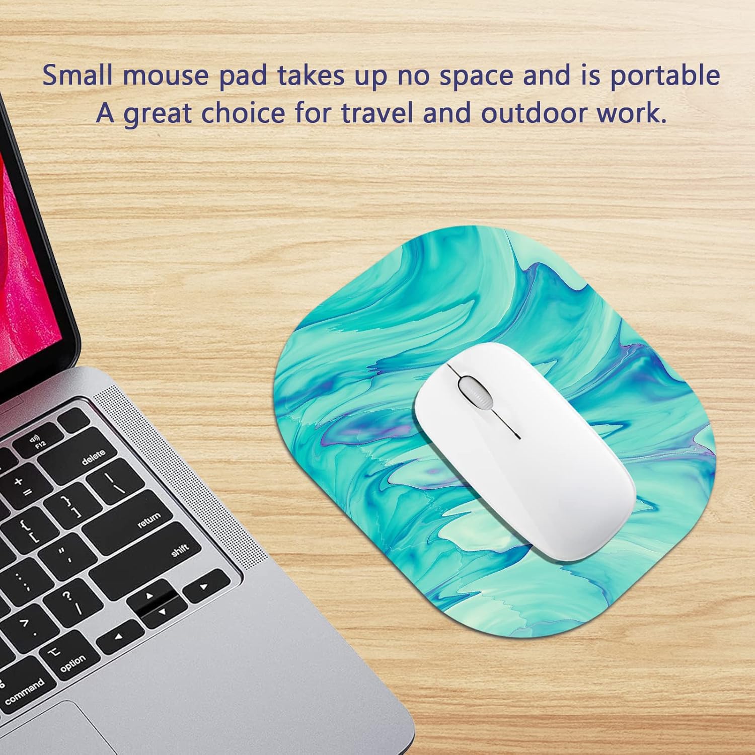 Thumbnail 5 de LF LOIAAFEL Mini Mouse Pad: Non-Slip 6x7 Inch Marble Design, Portable & Durable