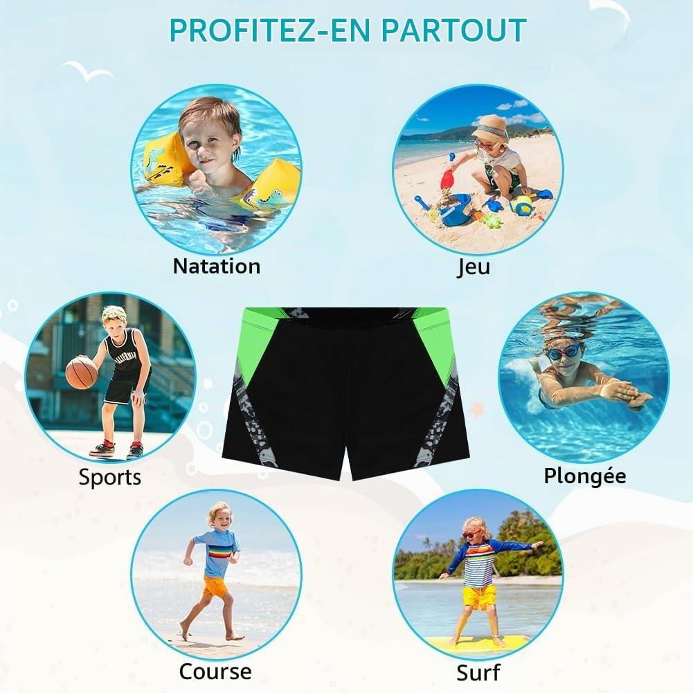 Thumbnail 6 de AYESY zwemshort voor jongens met elastische tailleband, sneldrogend