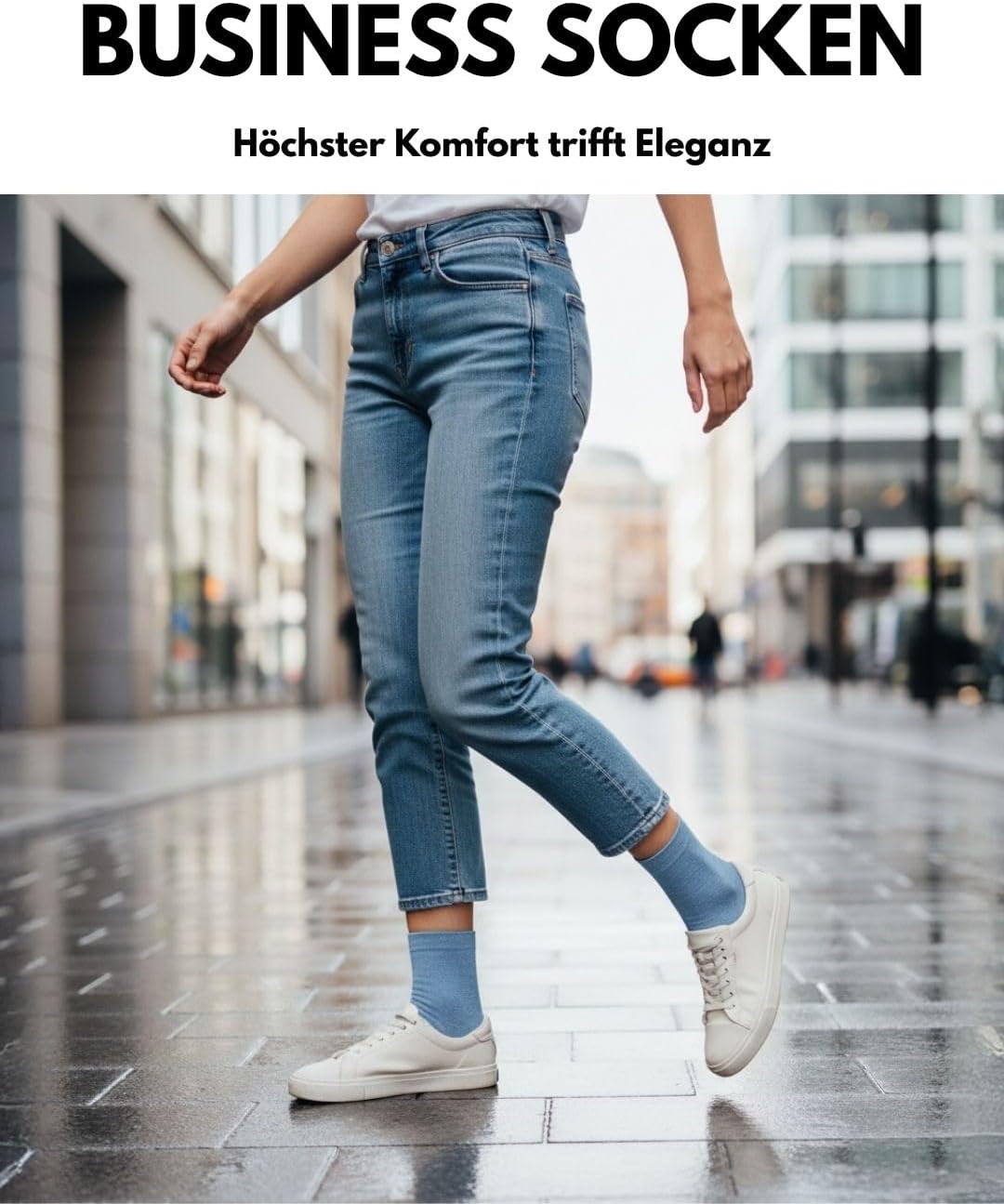 Detalle de 10 Paar Business-Socken für Herren und Damen – Premium Baumwolle ohne Naht, Komfortbund (gekämmt)