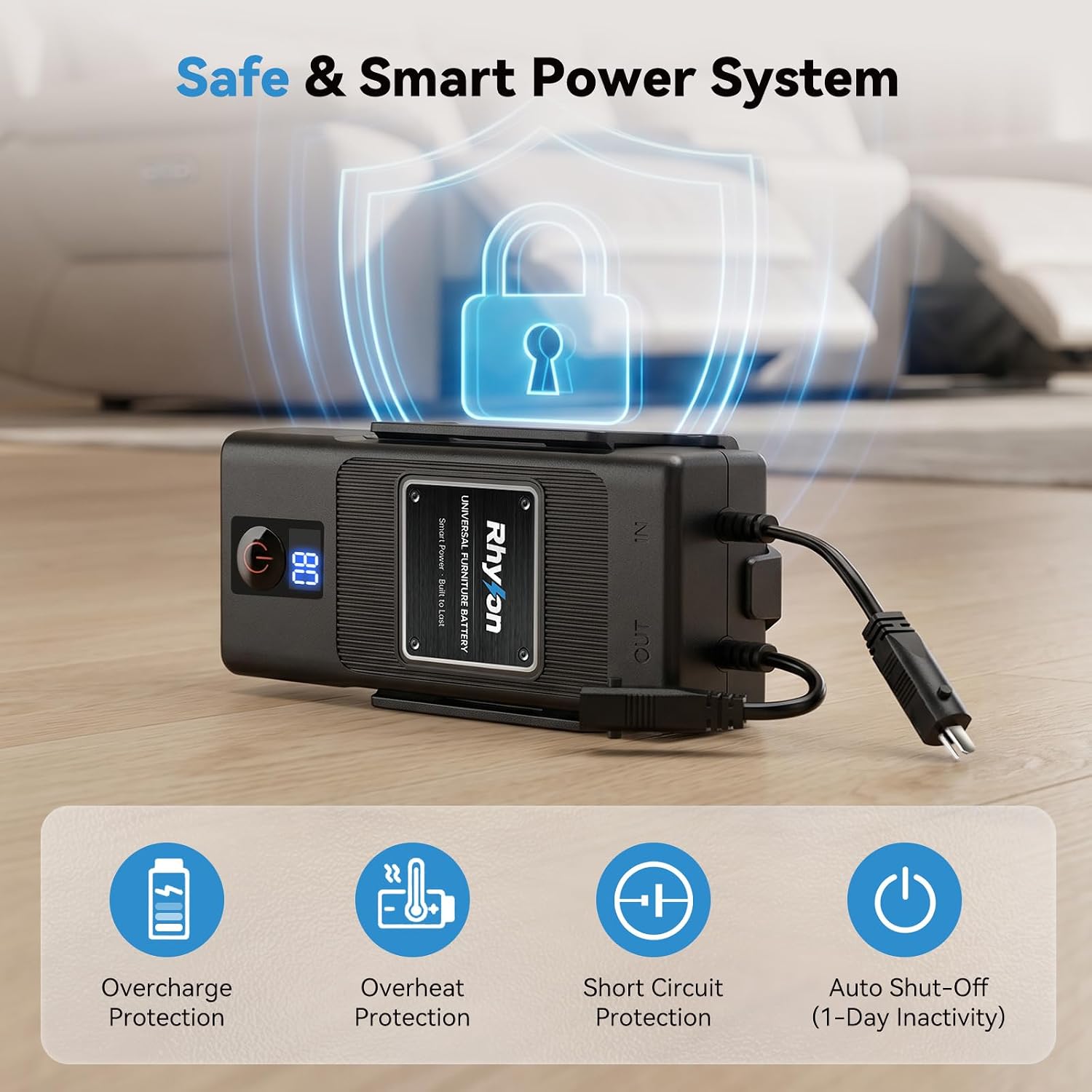 Thumbnail 5 de Rhylon RQ-BAT-001 Recliner Battery Pack, 2500mAh, LED Display, 2-Pin