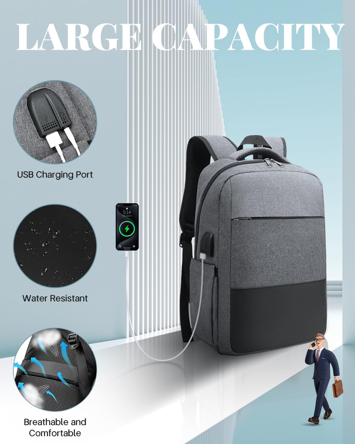 Thumbnail 5 de Mochila antirrobo 15,6" para portátil