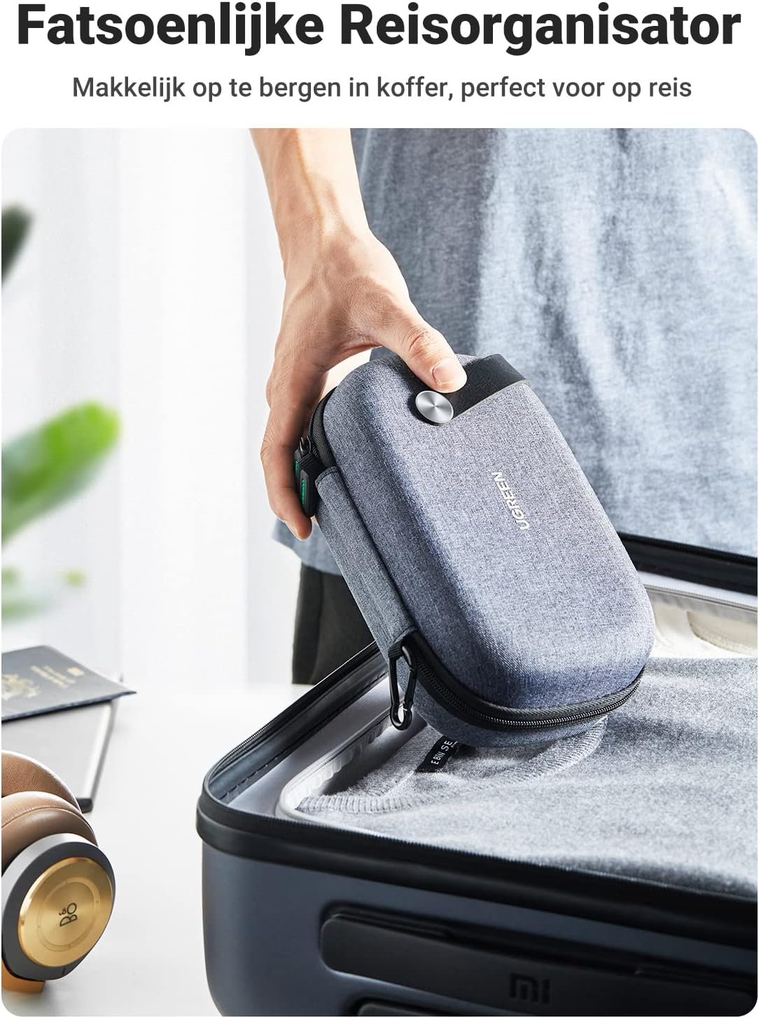 Detalle 1 de UGREEN kabelorganizer M, grijs, dubbellaags en waterbestendig