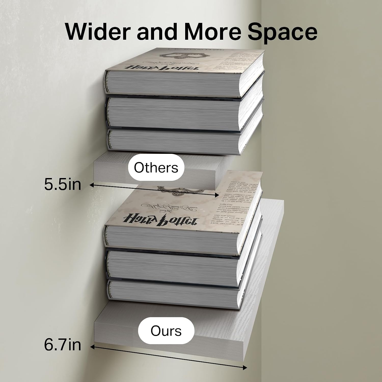 Thumbnail 6 de BAYKA White Floating Shelves Set of 3