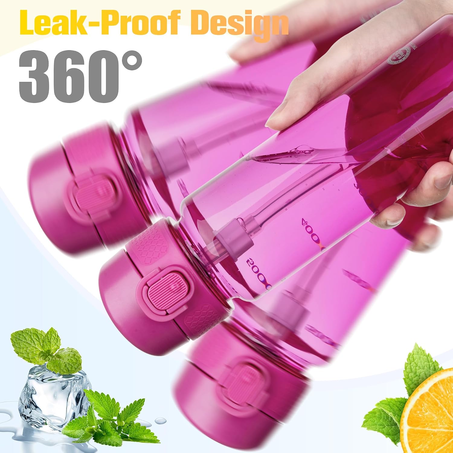 Thumbnail 4 de Clear Tritan water bottle 500ml straw