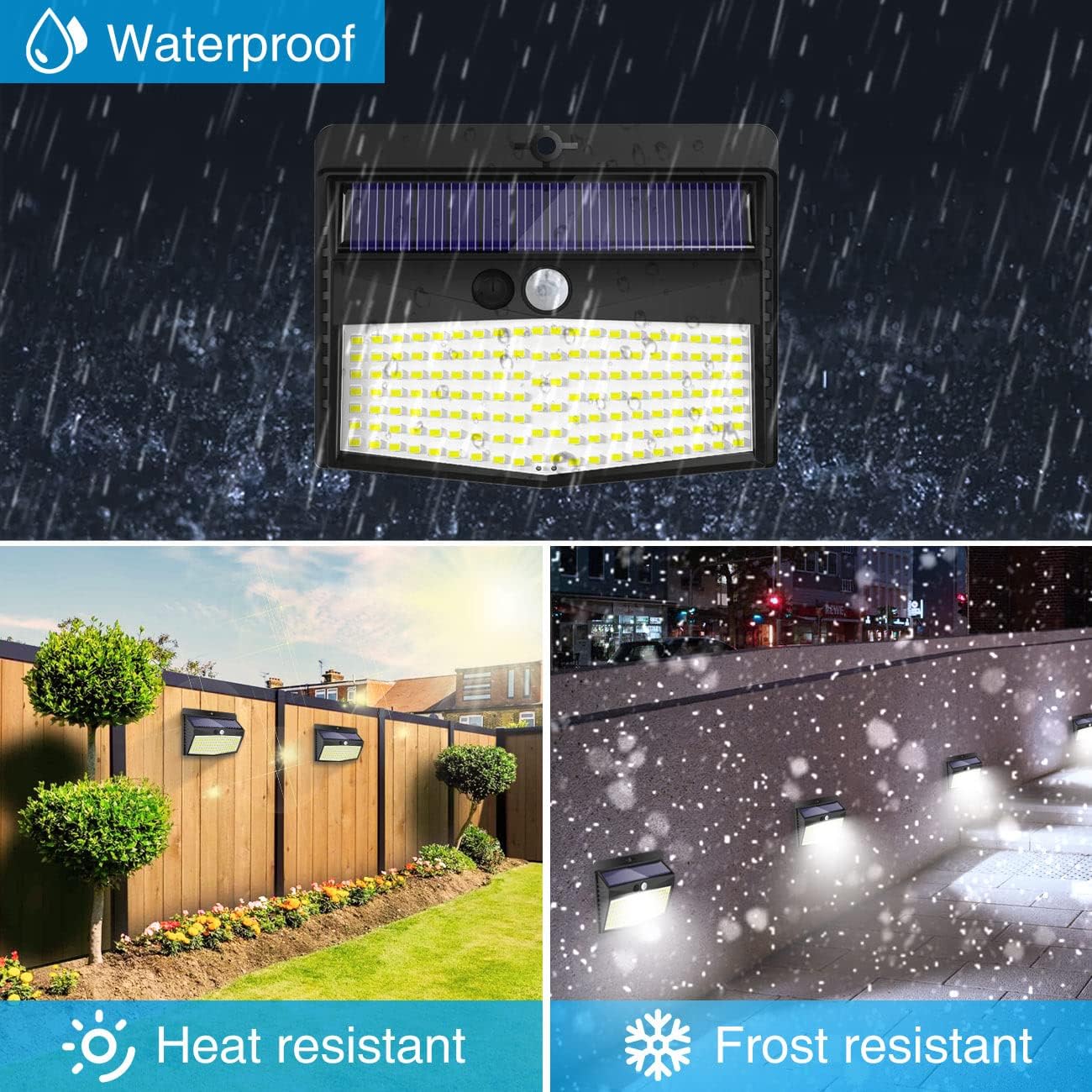 Detalle 2 de Peasur Solar Security Lights 168LED 4-pack
