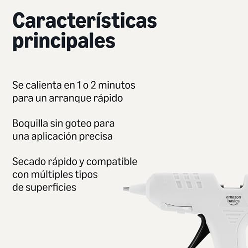 Detalle 2 de Amazon Basics pistola de cola caliente 20 W
