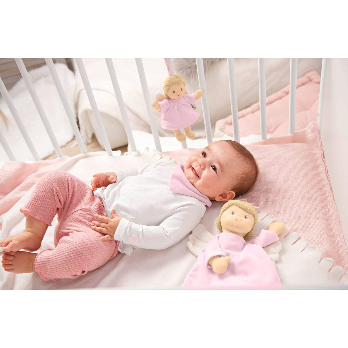 Detalle 2 de Sterntaler Schmusetuch Schutzengel – Rosa, 26 cm, ab 1 Monat