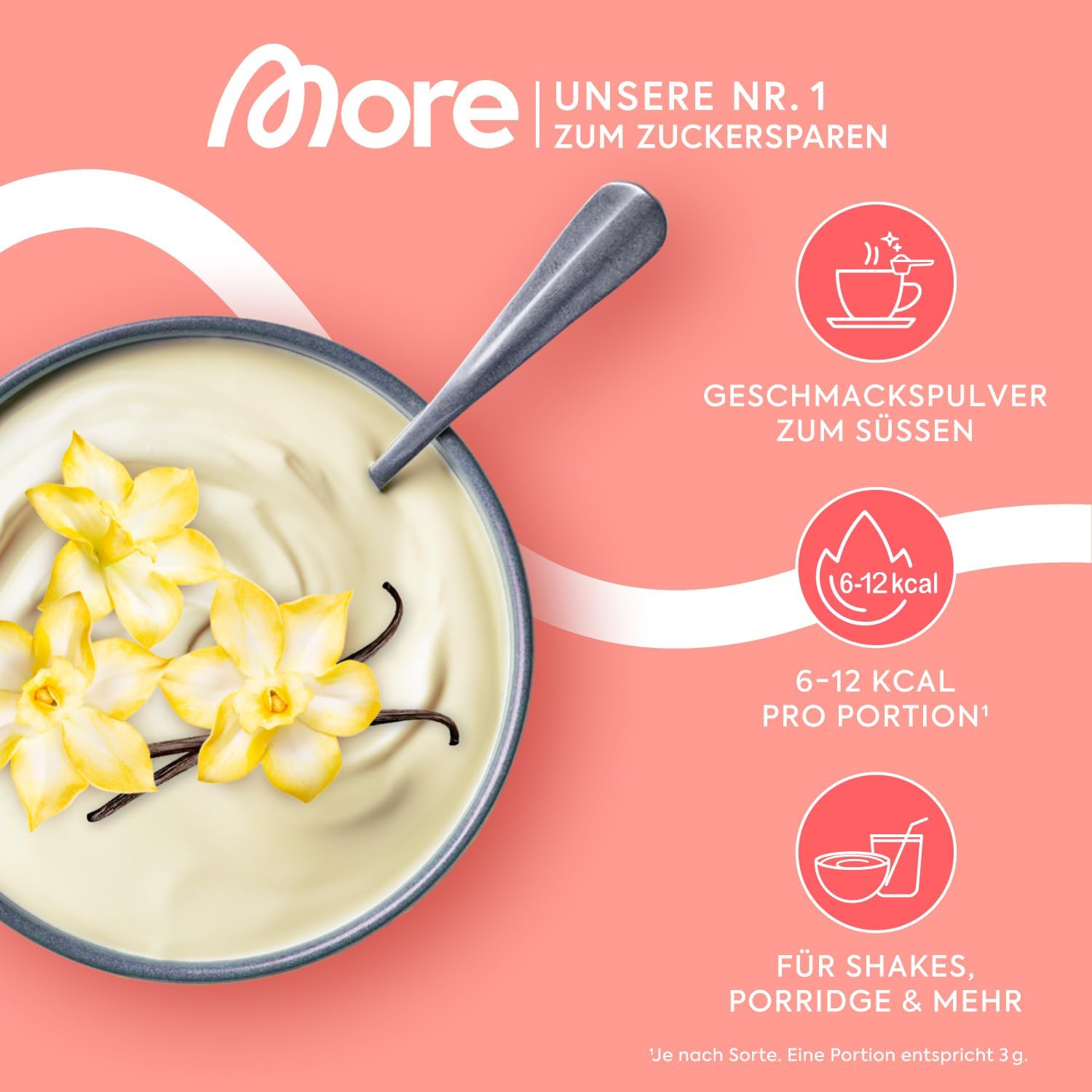 Thumbnail 1 de MORE Chunky Flavour Vanilla Perfection 150 g Geschmackspulver
