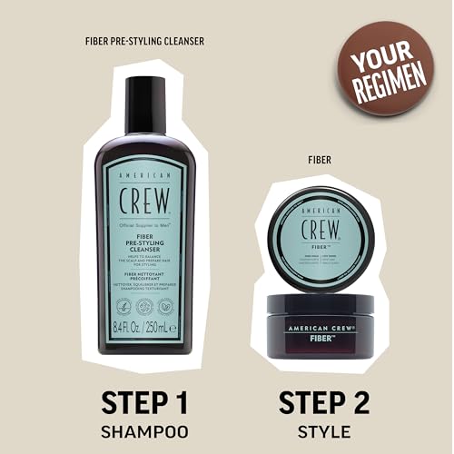 Detalle de American Crew Men's Hair Fiber: High Hold, Low Shine Texturizing Gel