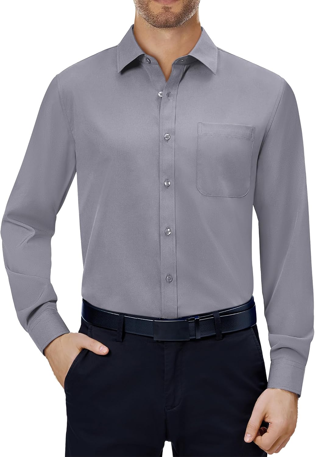 Thumbnail 4 de J.VER Herren Hemd Langarm 94% Tencel