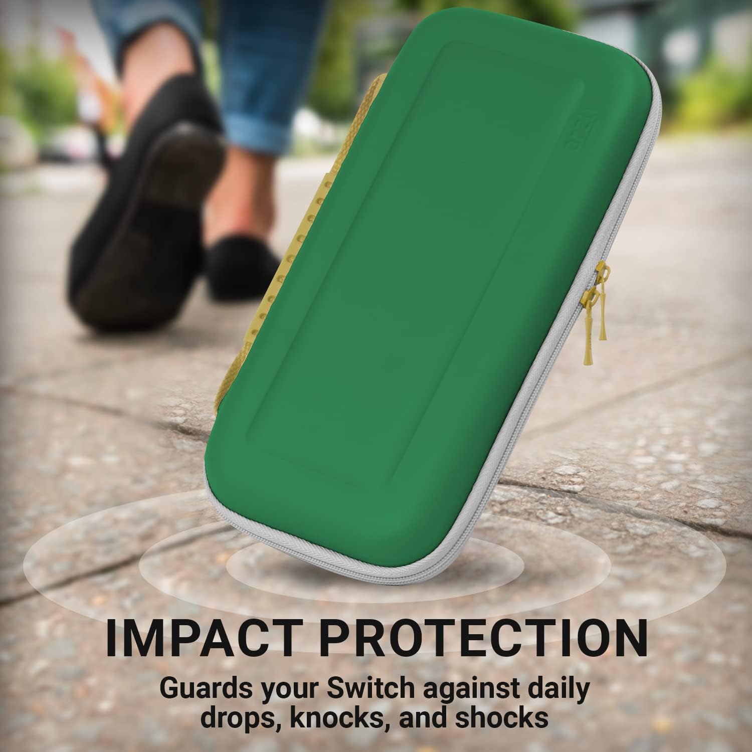 Thumbnail 4 de Orzly Tragetasche für Nintendo Switch OLED – Schutzhülle mit Zubehör- und Spiele-Ablagefach in Geschenkverpackung